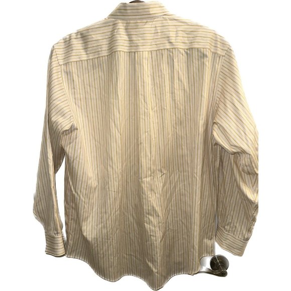 Brooks Brothers Men's Long Sleeve Button Down Shirt‎ Yellow Pinstripe - Size XL - Picture 3 of 6